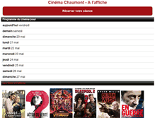 Tablet Screenshot of chaumont-cinemas.com